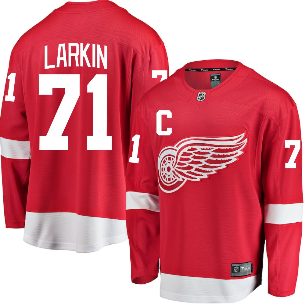  Dylan Larkin Detroit Red Wings # 71 Color Blanco Away Replica Youth  Jersey, L / XL, Blanco : Deportes y Actividades al Aire Libre