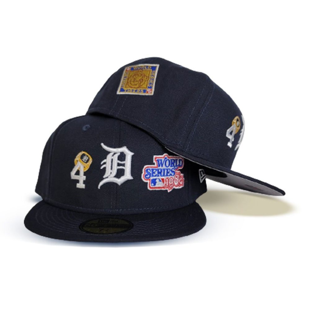 Men's Detroit Tigers New Era Black/Red Heart Eyes 59FIFTY Fitted Hat