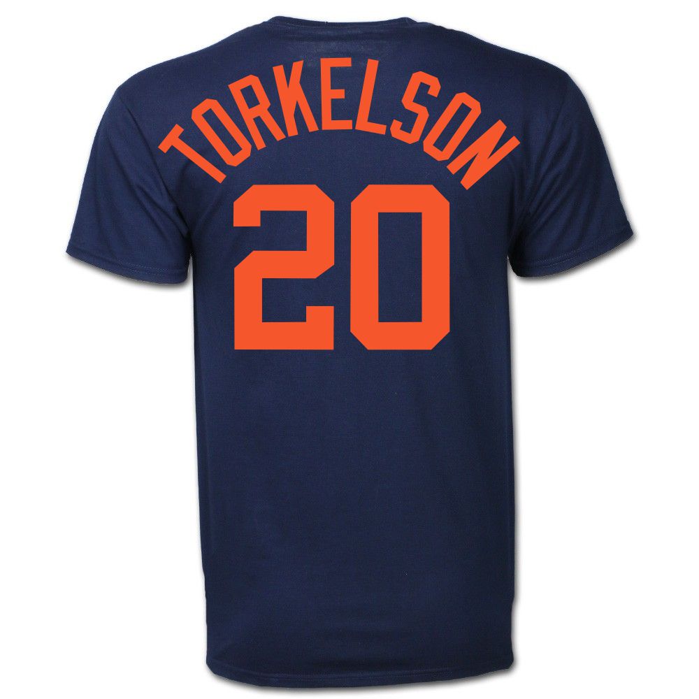 Spencer Torkelson #20 Detroit Tigers Road Wordmark T-Shirt by Vintage Detroit Collection