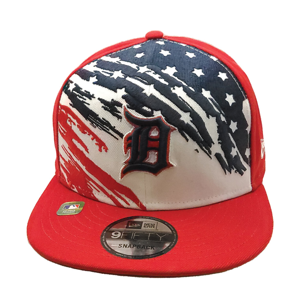Men's New Era Red Detroit Tigers 2022 4th of July 9FIFTY Snapback Adjustable Hat