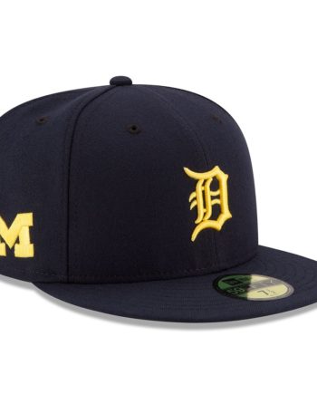 Detroit Tigers and U of M 59FIFTY Fitted Cap