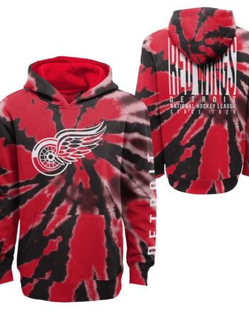 Detroit Red Wings Youth Ageless Revisited Home Lace-Up Pullover Hoodie - Red