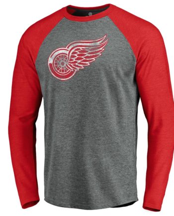 Detroit Red Wings Fanatics Branded Wave Off Long Sleeve T-Shirt - Sports  Grey - Mens