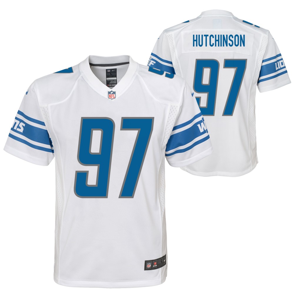 Detroit Lions Home Game Jersey - Custom - Youth