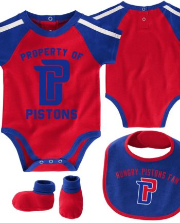 Baby Fanatic 2 Piece Bid and Shoes - NBA Detroit Pistons - White Unisex  Infant Apparel