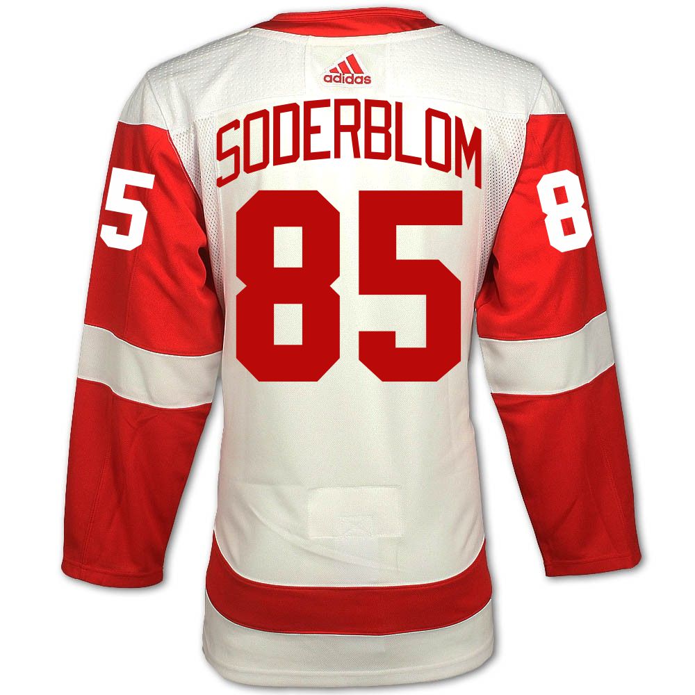 Elmer Soderblom #85 Detroit Red Wings Adidas Road Primegreen Authentic Jersey by Vintage Detroit Collection