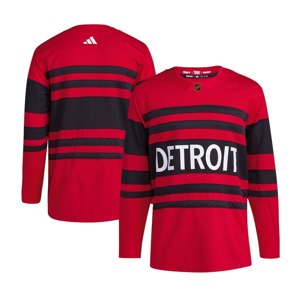 Detroit Red Wings Adidas Road Primegreen Authentic Jersey by Vintage Detroit Collection