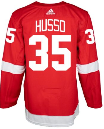 Ville Husso #35 Detroit Red Wings Adidas Home Primegreen Authentic Jersey