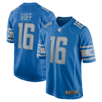 Detroit Lions Goff #16 Home Game Jersey